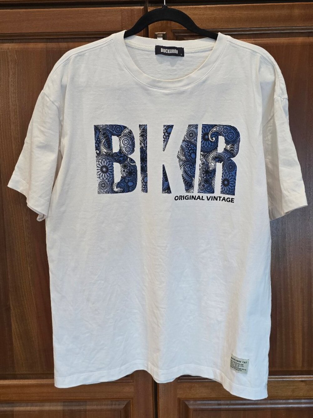 BUCKAROO white T shirt Large